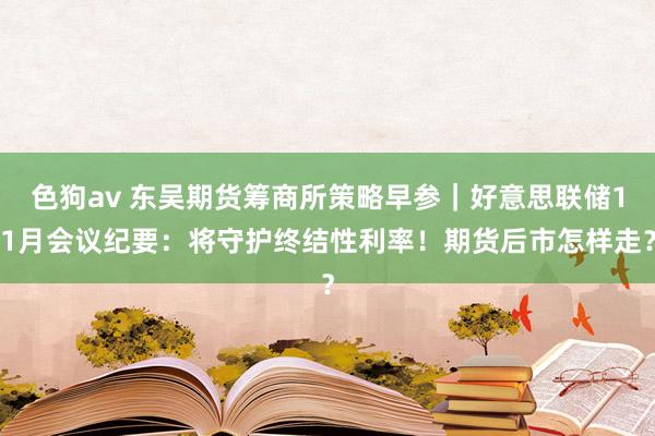 色狗av 东吴期货筹商所策略早参｜好意思联储11月会议纪要：将守护终结性利率！期货后市怎样走？