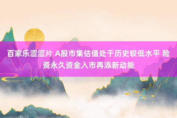 百家乐涩涩片 A股市集估值处于历史较低水平 险资永久资金入市再添新动能