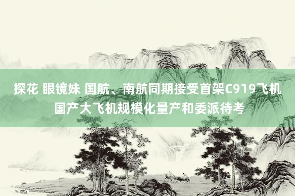 探花 眼镜妹 国航、南航同期接受首架C919飞机 国产大飞机规模化量产和委派待考